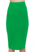 Building Block Green Pencil Skirt