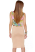 Building Block Beige Pencil Skirt