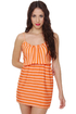 Collective Concepts Mangotini Striped Orange Dress