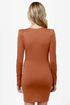 Foreign Film Cinnamon Brown Dress