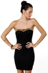 Stud-y Up Strapless Black Dress