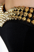 Stud-y Up Strapless Black Dress