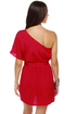 Cute and Kissable One Shoulder Red Dress