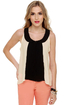 Piano Lounge Sleeveless Cream Top