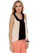 Piano Lounge Sleeveless Cream Top