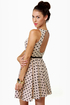 Happy Dots Beige Polka Dot Dress