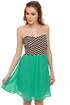 Zag, You're It Mint Green Print Dress