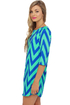 Zagging Rights Blue and Mint Striped Dress