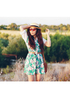 Coming Up Daisies Green Floral Print Dress