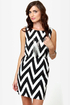 Printing Press Black and Ivory Striped Dress