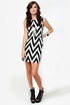 Printing Press Black and Ivory Striped Dress