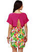 Peek-a-Bouquet Fuchsia and Floral Dress