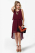 Tier-ing Up Burgundy Dress
