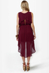 Tier-ing Up Burgundy Dress