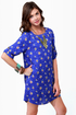 Freshly Picked Blue Floral Print Shift Dress