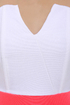 Dynamo Strapless White and Neon Pink Dress