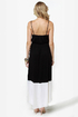 What Goes Around High Low Ivory and Black Dress