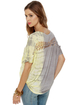 Going to Glastonbury Slashed Tie-Dye Top