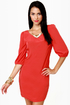 In My Prime-ary Coral Red Shift Dress