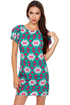 Roswell Incident Turquoise Print Dress