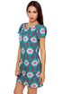 Roswell Incident Turquoise Print Dress