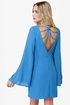 Polyphonic Spree Backless Blue Dress