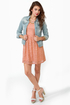 Just Peachy Dusty Peach Lace Dress