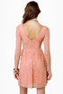 Just Peachy Dusty Peach Lace Dress
