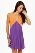 Stand By V Purple and Orange Dress