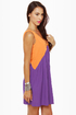Stand By V Purple and Orange Dress