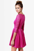 Land of the Laced Fuchsia Dress