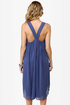 Bead You Now Beaded Slate Blue Dress