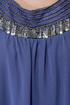 Bead You Now Beaded Slate Blue Dress