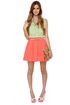 Everything Illuminated Neon Coral Skirt