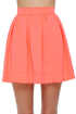 Everything Illuminated Neon Coral Skirt