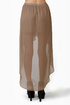 Fall for It High-Low Brown Skirt