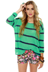 Believe the Hype Striped Mint Green Sweater