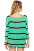 Believe the Hype Striped Mint Green Sweater