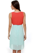 Apollo's Path Light Blue and Orange Dress