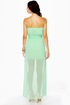 Girls Just Wanna Have Chiffon Strapless Mint Maxi Dress