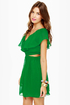 Ruffle, Shuffle, and Roll Green Dress
