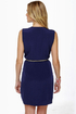 Mind the Wrap Sleeveless Navy Blue Dress