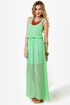 Mount Olympus Mint Green Maxi Dress