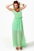Mount Olympus Mint Green Maxi Dress