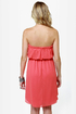 Human Nature Strapless Coral Dress