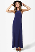 Give 'em the Slip Navy Blue Maxi Dress