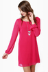 Dinner for Two Fuchsia Shift Dress