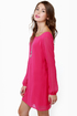 Dinner for Two Fuchsia Shift Dress