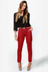 High-Waisted Hopes Red Pants