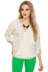 Spring Fling Cream Polka Dot Top